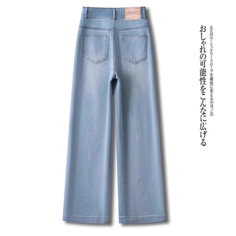 جينز أزرق للنساء صيفي ثنيات على الطراز الكوري بنطال مستقيم الساق للتخسيس سروال قصير #4