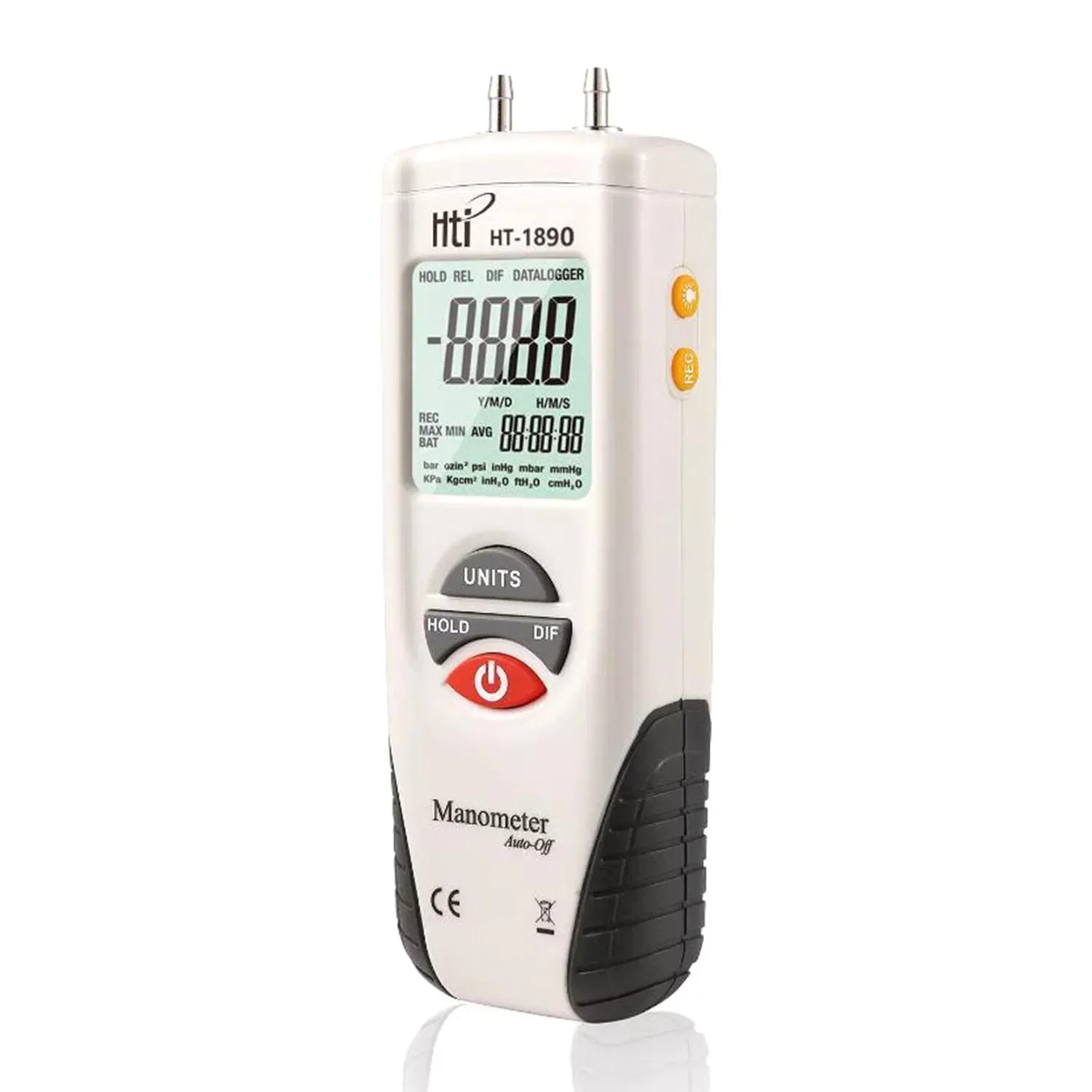 Digital Differential Pressure Gauge Manometer Handheld Digital Manometer Data Hold Dual Port Air Pressure Gauge Gas Teste Meter 