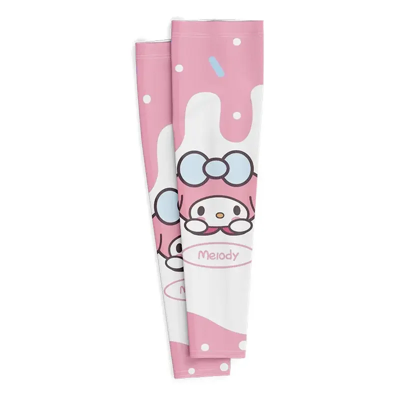 MINISO 1 paio di manicotti per bambini protezione solare raffreddamento manicotti di protezione UV Anime Sanrio Hello Kitty copri braccio