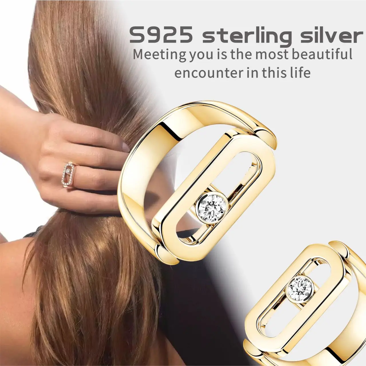 2024 New Official Website MESSIK Double sided Rings S925 Sterling Silver High Quality Ring IMPERIAL MOVE Series