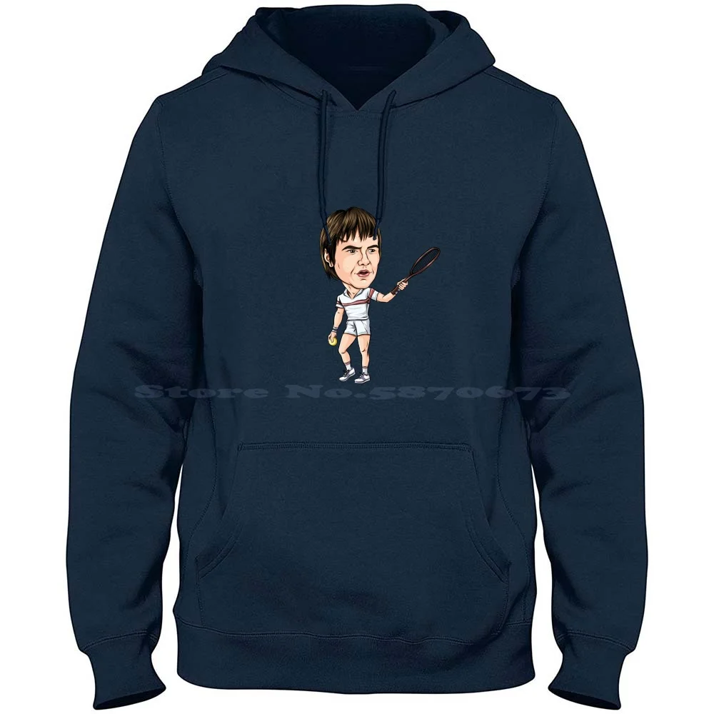 Jimmy Connors-Sudadera con capucha para hombre y mujer, camisa deportiva de 100% algodón con estampado de dibujos animados de Jimmy Connors Grand Slam, Tenis Pro, Match Point, icono de la pelota de tenis