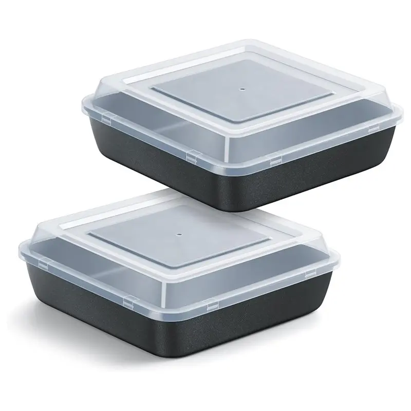 

T21C Baking Tray Set- 6-Inch Cake Pan And Baking Tray 2-Piece, 4 Pieces 2 Pans+ 2 Covers