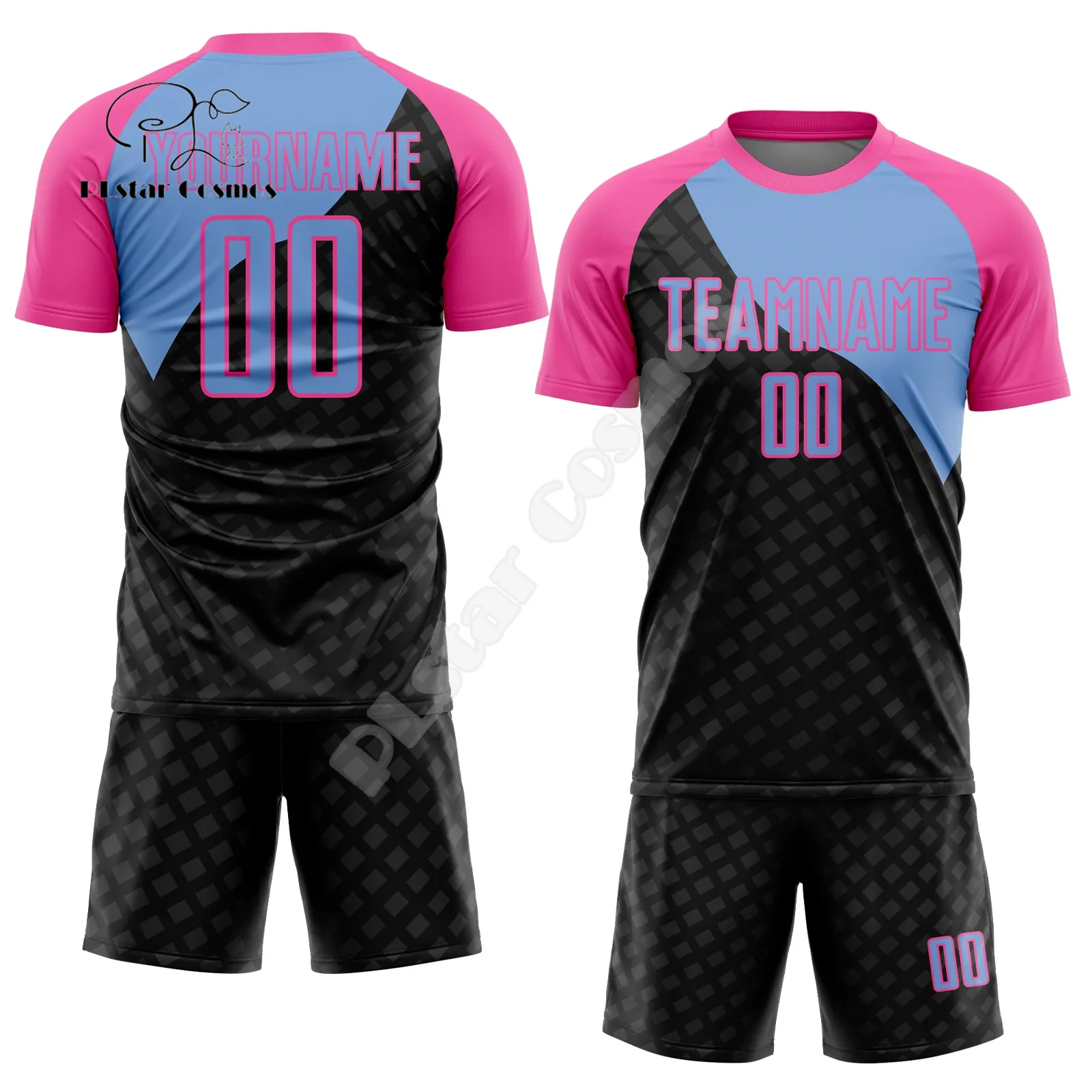 Custom Name Gradient Graffiti Soccer Jersey Football Suits 3DPrint Harajuku Summer Shirts Shorts Pants Combo Short Sleeves X6