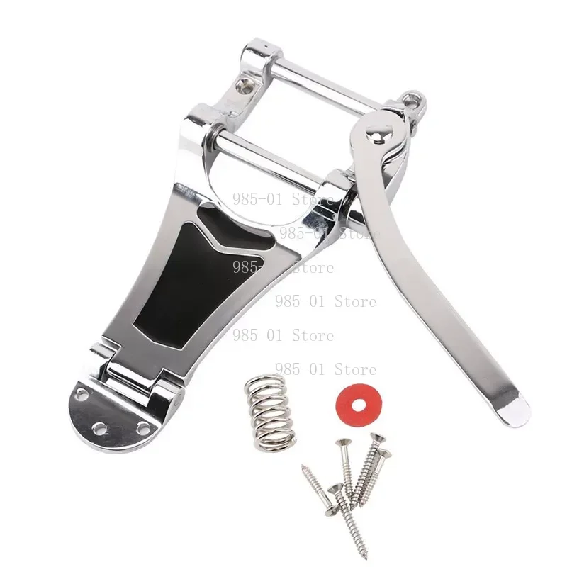 LP Style Guitar Tremolo Tailpiece Bridge, Upgraded Vibrato System with Crank Bar & Mounting Screws