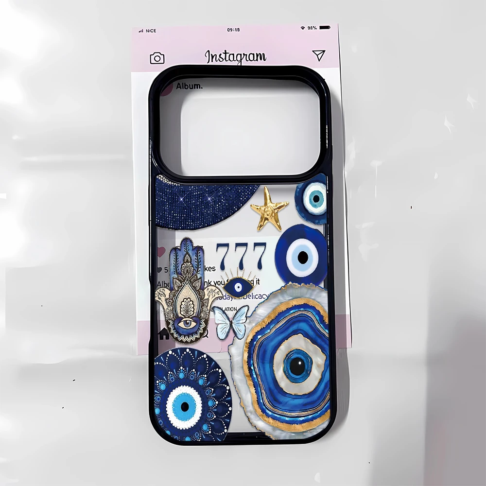 Turkish Evil Eye Hamsa Hand Phone Case Mystical Spiritual For Women Cool Girls For iPhone 18ProMax 18Pro Soft TPU Back Cover