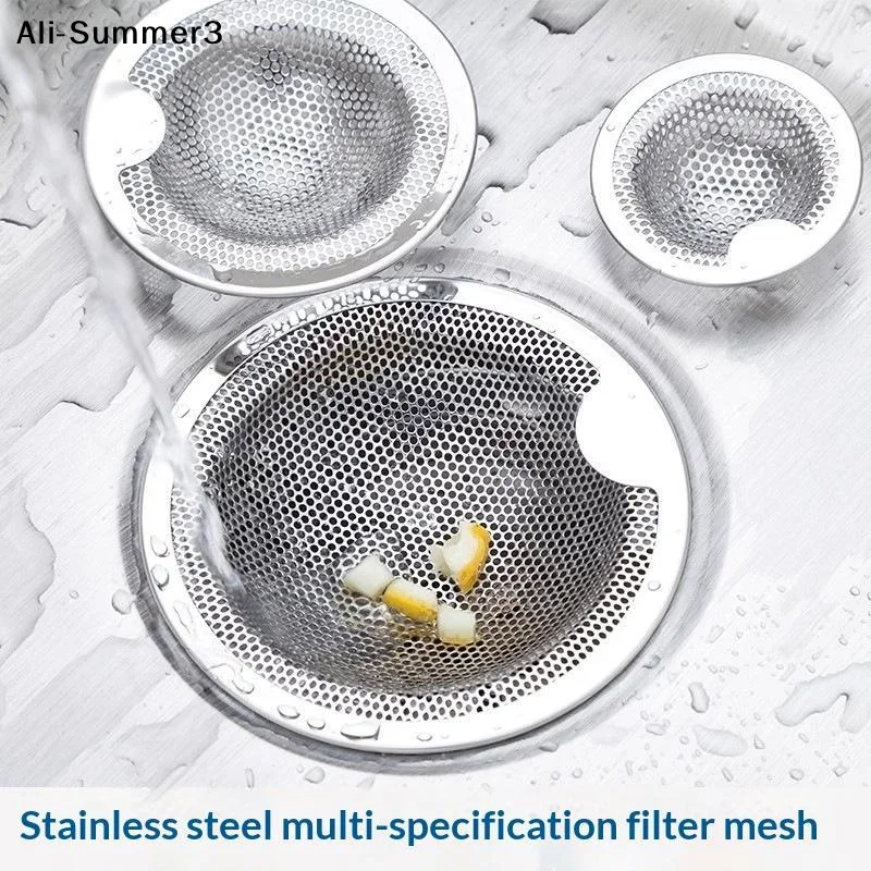 【Au】【A3】Stainless Steel Sink Drain Strainers With Durable Fine Mesh Perfect For Catching Food Scraps Preventing Clogging