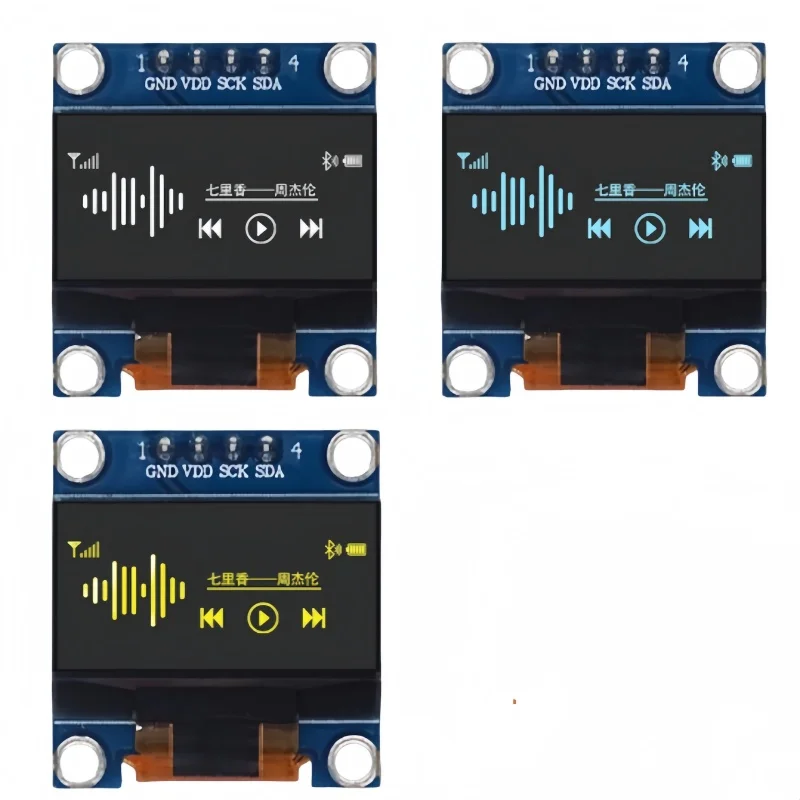 

1pcs 0.96 Blue and White LCD Screen Module with IIC Interface, 128X64 IIC Communication Small OLED Display