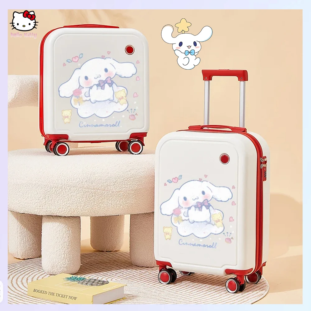 

18/20 Inch Draw Bar Box Sanrios Cinnamoroll Travel Luggage Suitcase Universal Wheel Cartoon Large Capacity Student Luggage Case