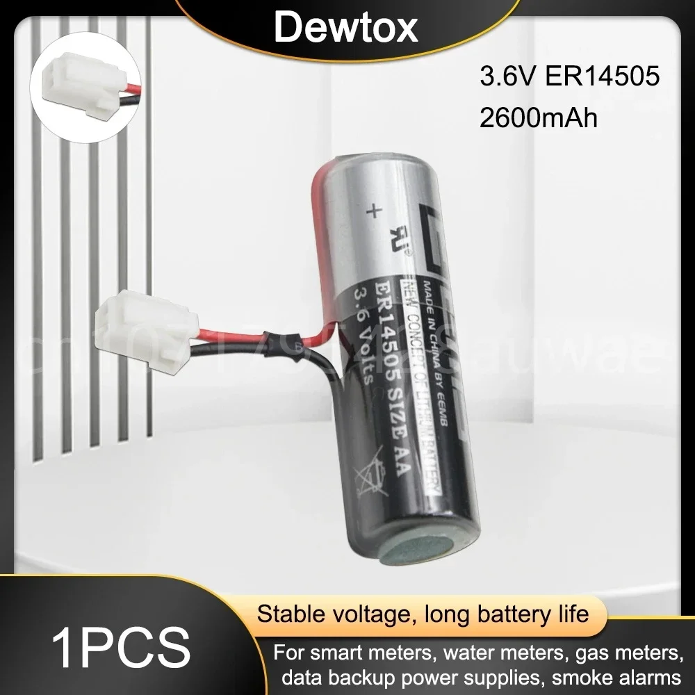 1 шт. оригинальная литиевая батарея 3,6 В LS14500 14500 TL5104 AA 2A 2400 мАч для счетчика запасного оборудования ПЛК, основная батарея с вилкой