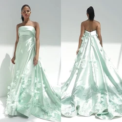 Customized Fashion Strapless Sheath Sweep/Brush Prom Dresses Rhinestone S Formal Occasion Gown party dresses فساتين السهرةفستان