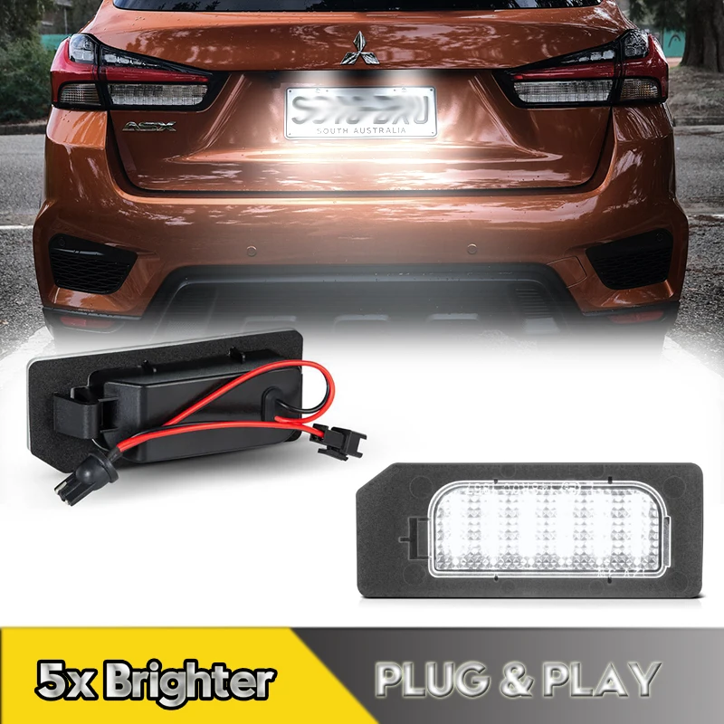 

2Pcs LED Number License Plate Lights Lamps For Mistubishi ASX RVR Outlander Sport PHEV 2011-2020 Car Accessories OEM#8341A132