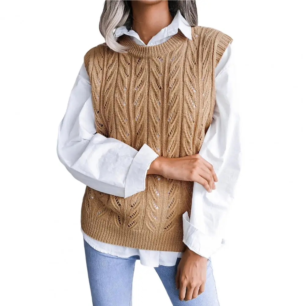 Knitted Vest Women Spring Autumn Vintage Casual Preppy Style Sleeveless Sweater Female Korean Fashion Loose All-match Waistcoat