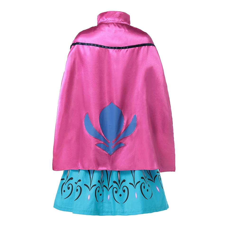 Disney Frozen 2-vestido de princesa para niñas, disfraz de Elsa para ser coronada, Reina de la nieve, estampado, cumpleaños, Carnaval