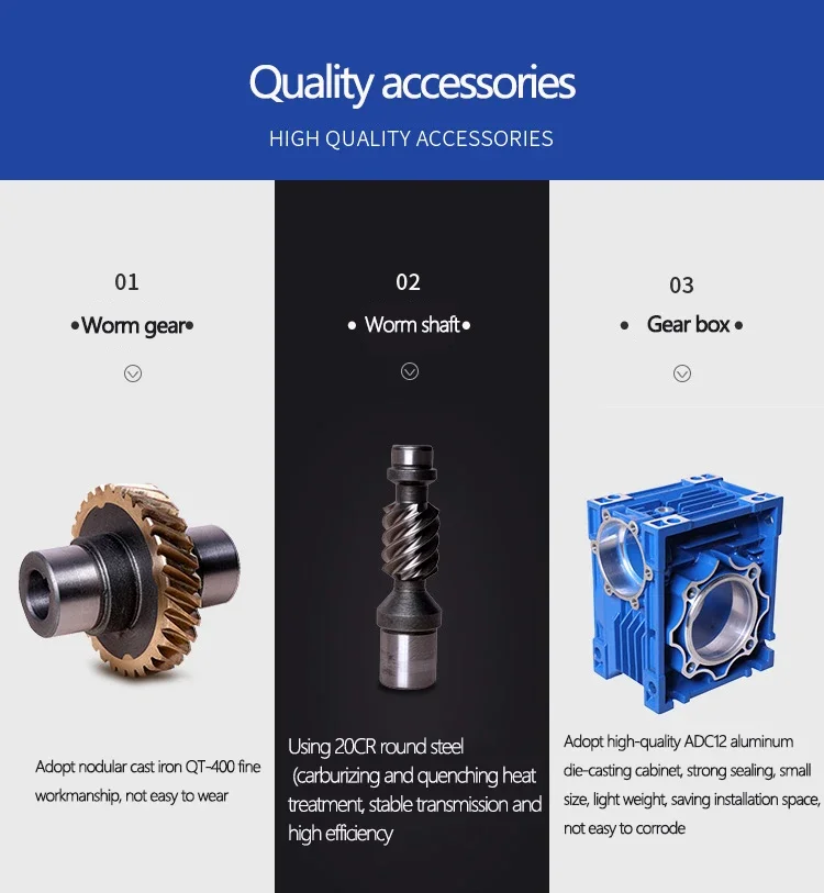 Cast Iron RV Speed Reducer Worm Gearbox Motor, Efficient Reducer for Speed Management