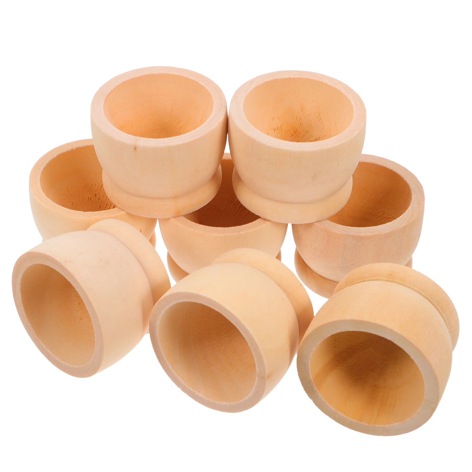 

8 Pcs Wooden Egg Tray Countertop Holder Decorative Diy Blank Holders Imitation Eggs Child