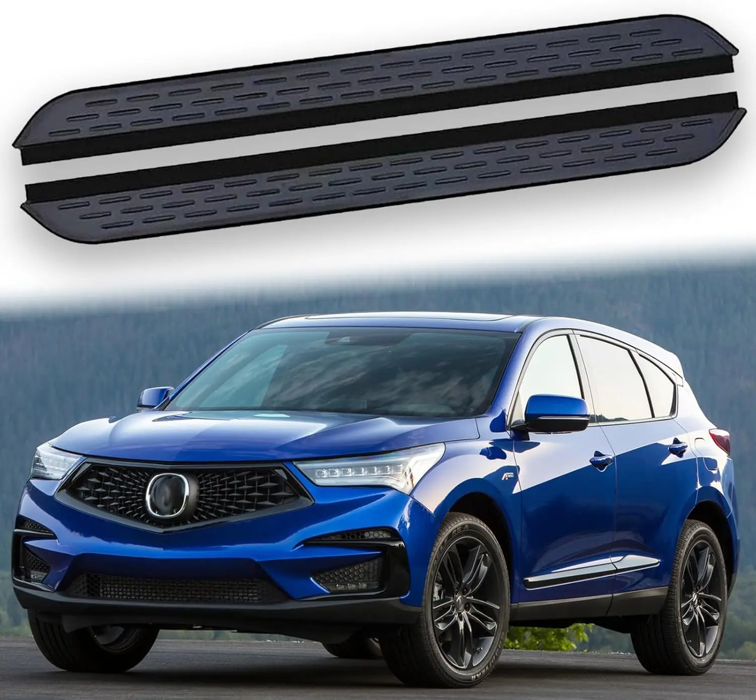 

2 шт. боковые ступеньки педали Nerf Bars подходят для Acura RDX 2019-2024 черные подножки