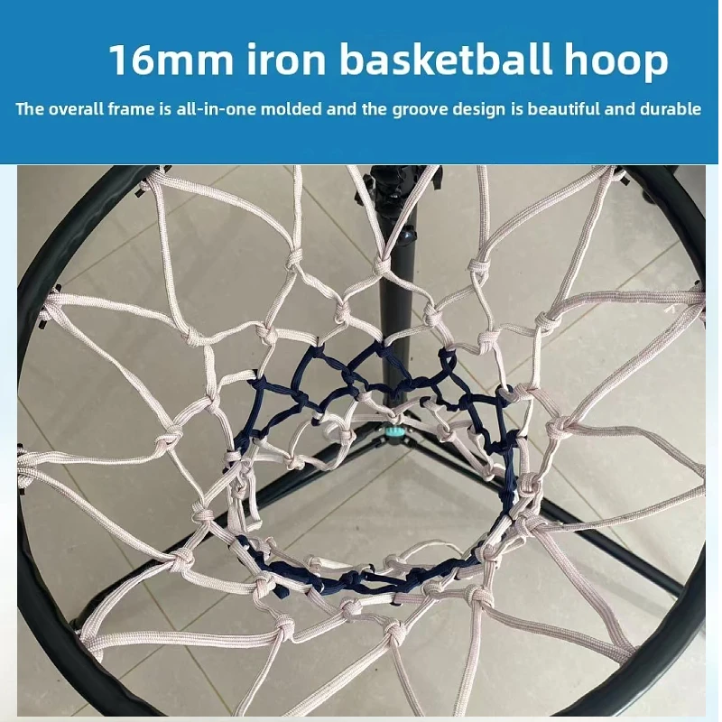 高さ調節可能な屋内外兼用ポータブルバスケットボールフープ、子供用スポーツ用品、コートやフィールドでの遊びに最適