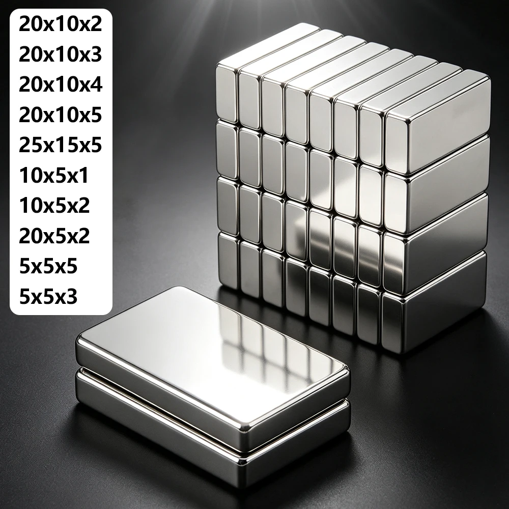 N35 Square Block Neodymium Magnet Strong NdFeB Permanent Magnet Block Magnetic Accessories for Fridge Home & Office Organization