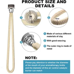 Lampa zapachowa knot bawełniana lina dyfuzor olejowy wymienny knot hermetyczny palnik części świec dostarcza złote duże