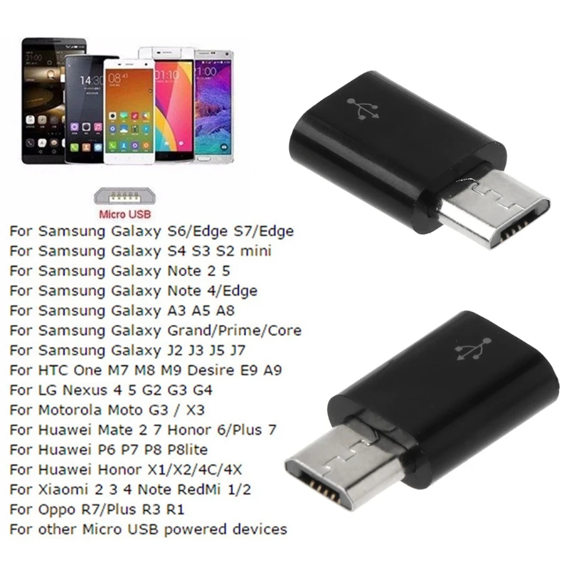 F3MA Micro USB Male to Type C Female Adapter Type-C USB3.0 Micro B Connector