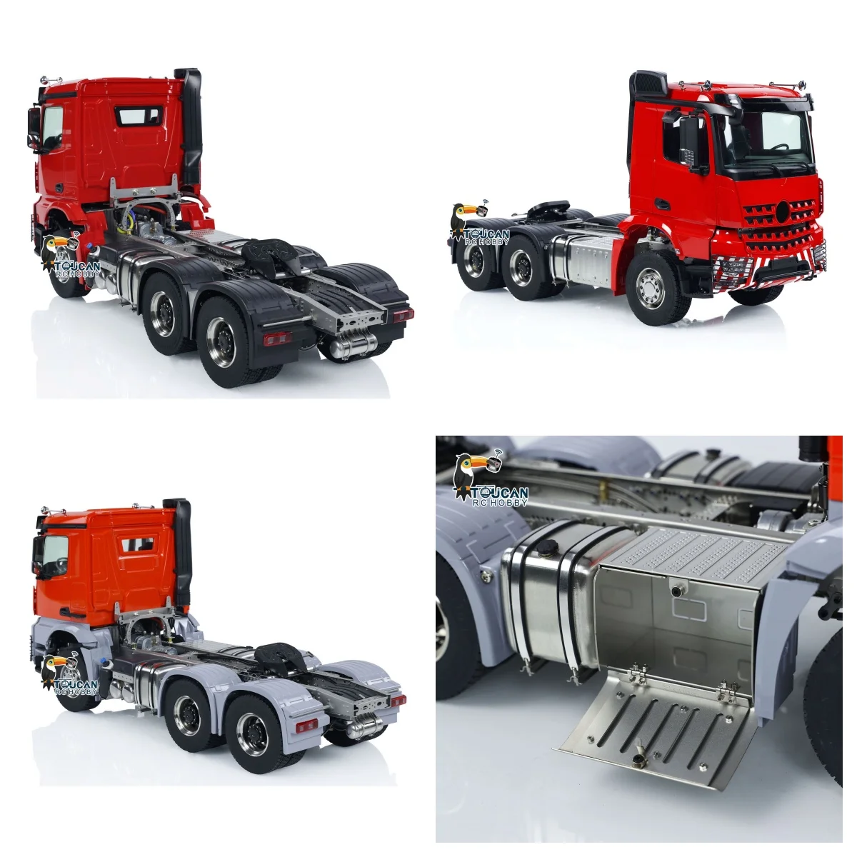 

1/14 Scale 6x6 RC Tractor Truck Metal Chassis RTR Electric Car Model With 3-Speed Gearbox For Truck Enthusiasts