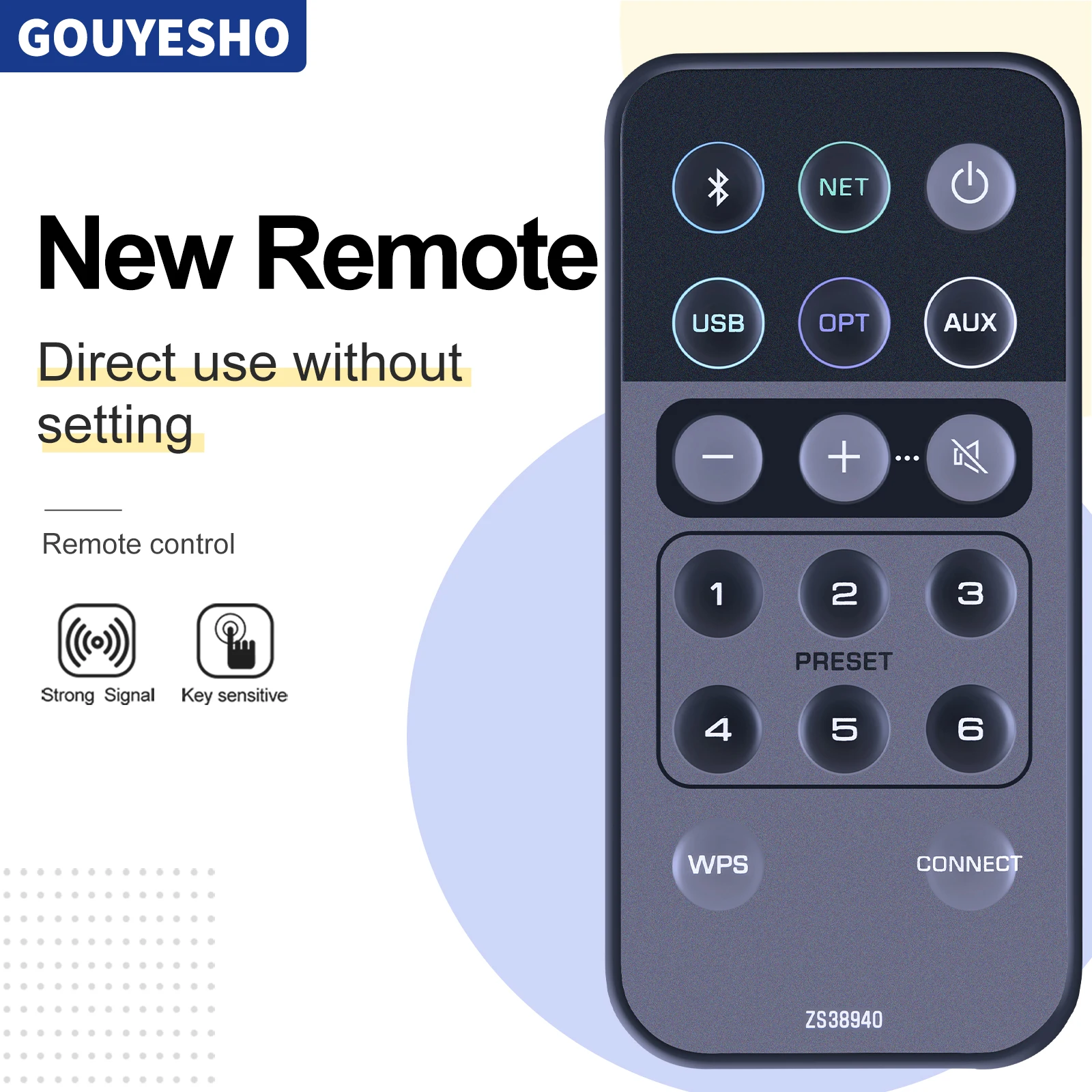 New For Yamaha ZS38940 Remote Control fits NX-N500 MusicCast Network Speaker