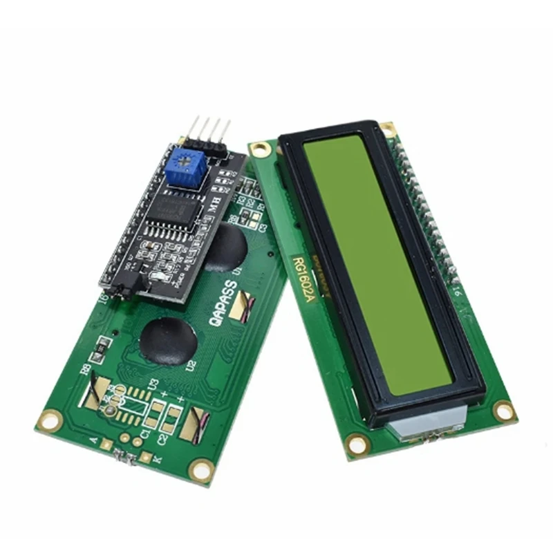 Módulo adaptador de interfaz Serial para Arduino, LCD1602 + I2C 1602 16x2 1602A, pantalla azul/Verde HD44780, caracteres LCD /w IIC/I2C