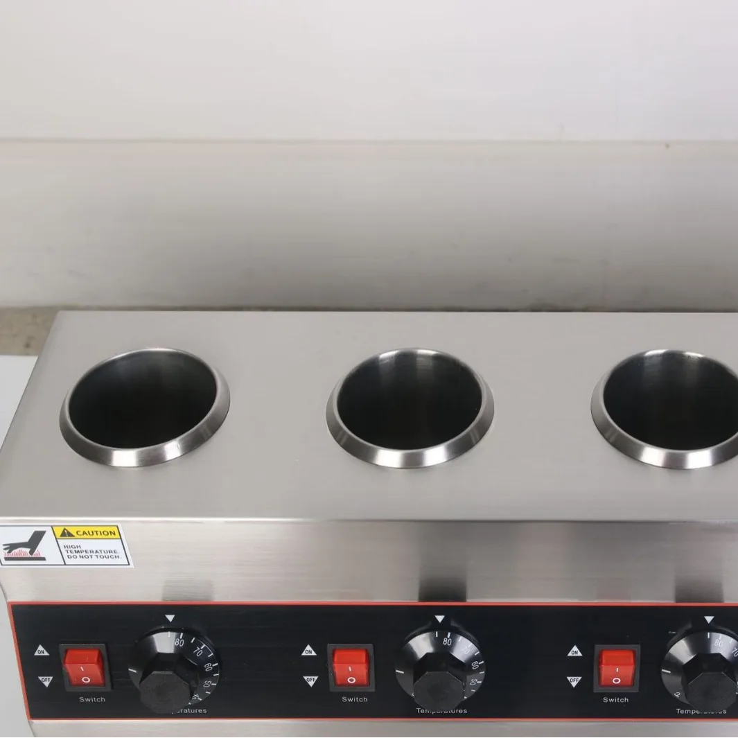 Tomato chocolate sauce heating constant temperature sauce insulation machine, buffet electric four-head sauce insulation machine