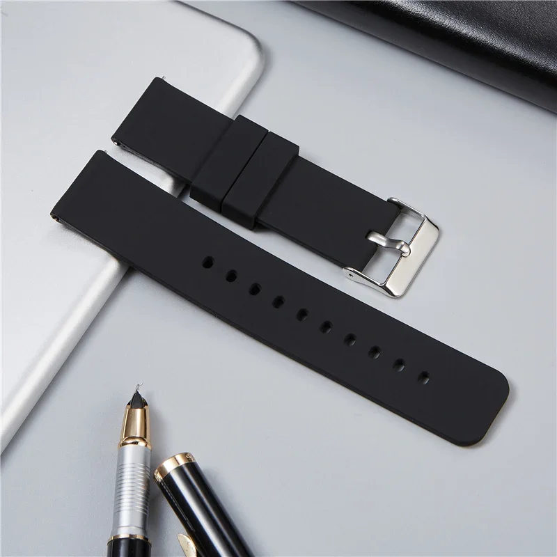 Quick Release Strap 12mm 14mm 16mm 18mm 20mm 22mm 24mm Silicone Watchbands Watch Accessories Belts Wrist Band Soft Rubber Straps