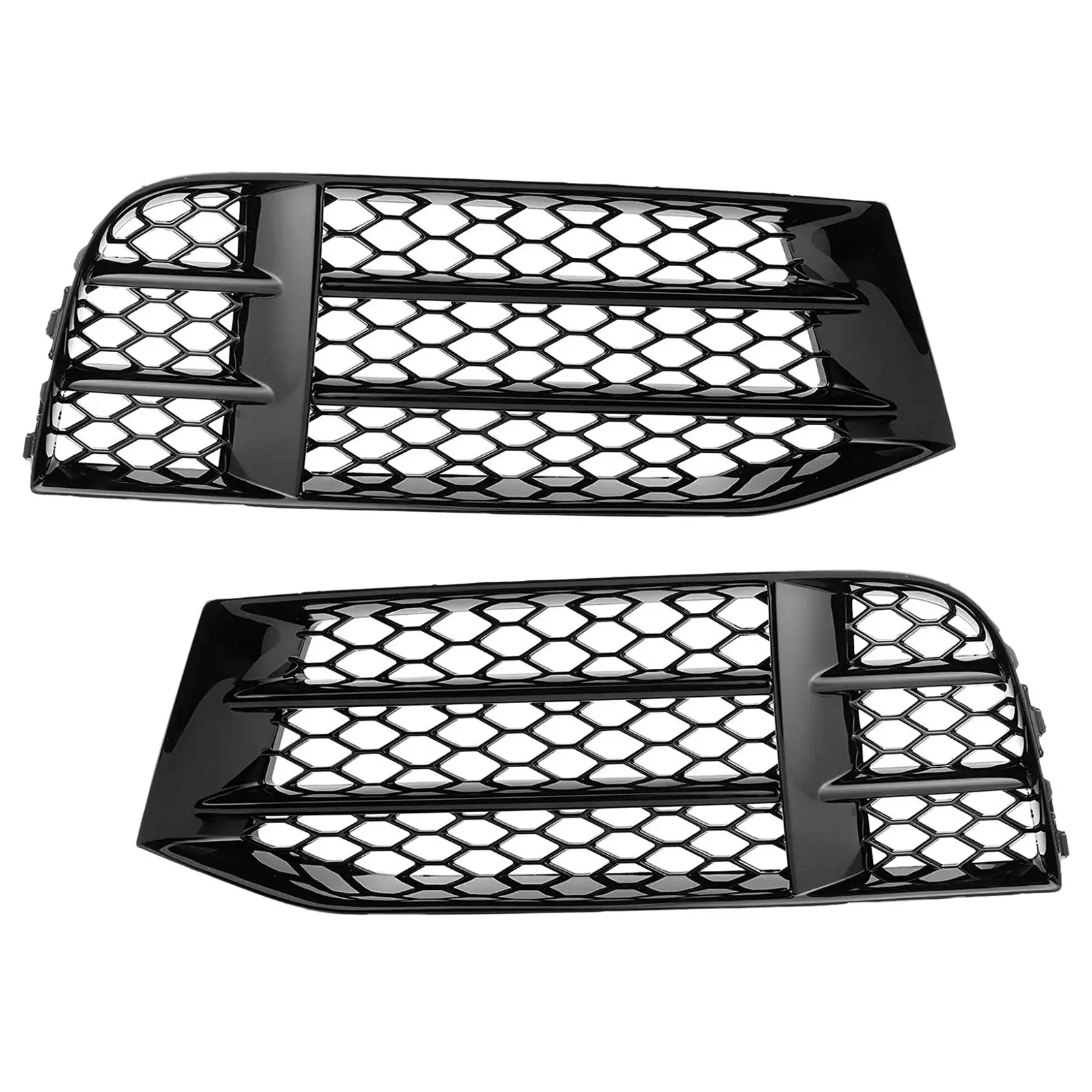 

Front Bumper Fog Light Grilles Honeycombs Mesh Cover For- RS5 B8.5 2013 2014 2015 2016 Fog Lamp Cover