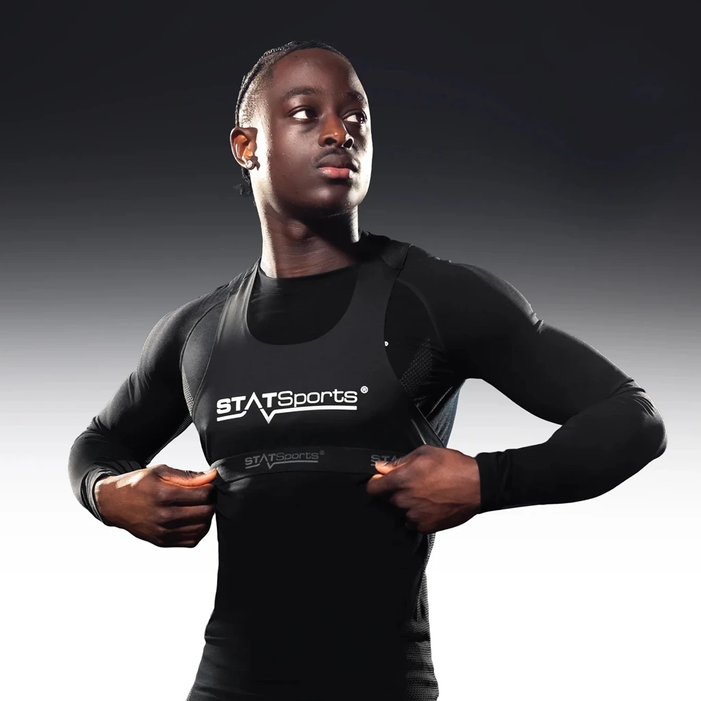 Pure Original STATSpots Men's Football Rugby Performance Monitoring Physical Fitness Sports Vest Elastic Close-Fitting Printed