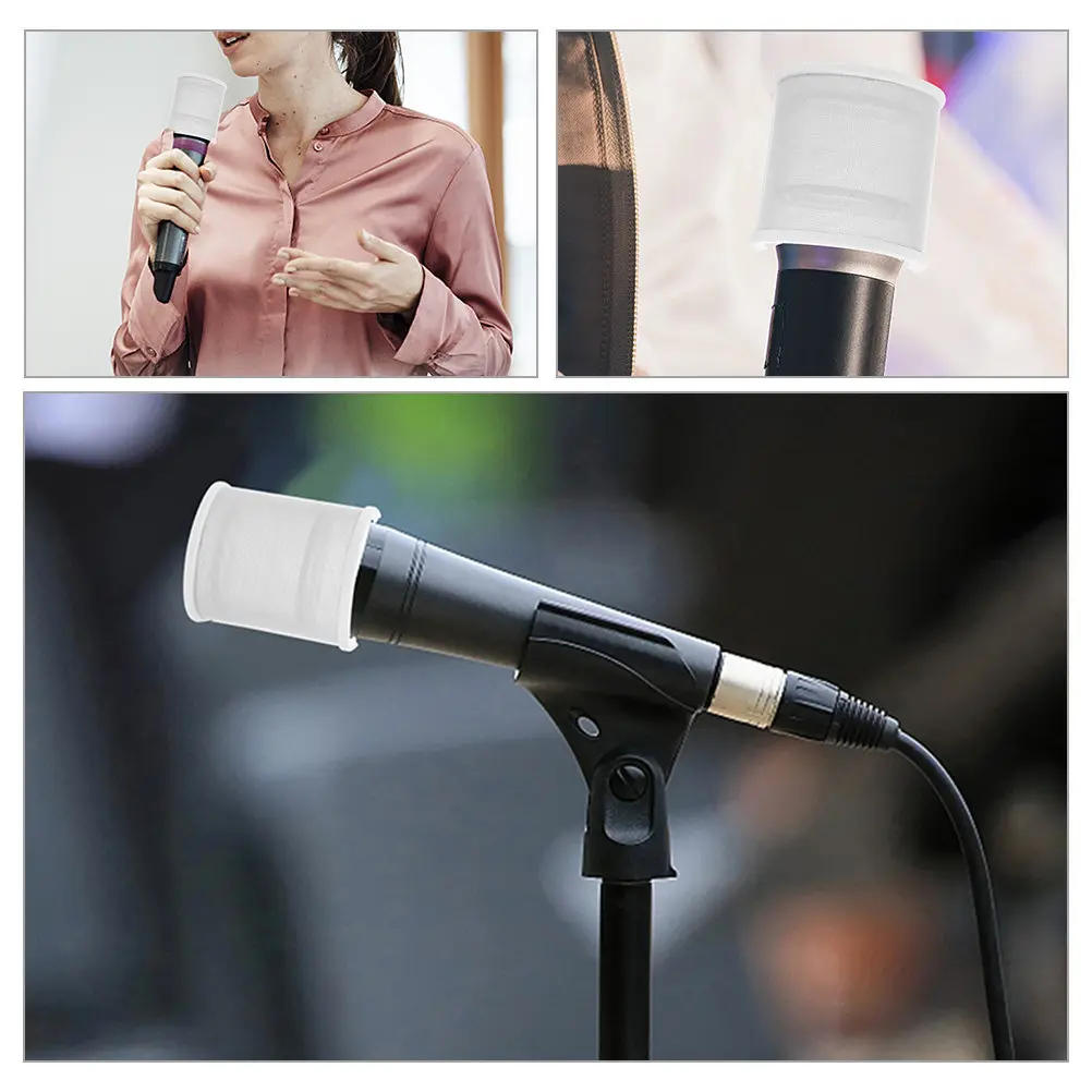 

2 pcs U Shape Cover For Handheld Microphone Pop Filter Protective Against Saliva Spatter Live Broadcast Recording Studio Mic