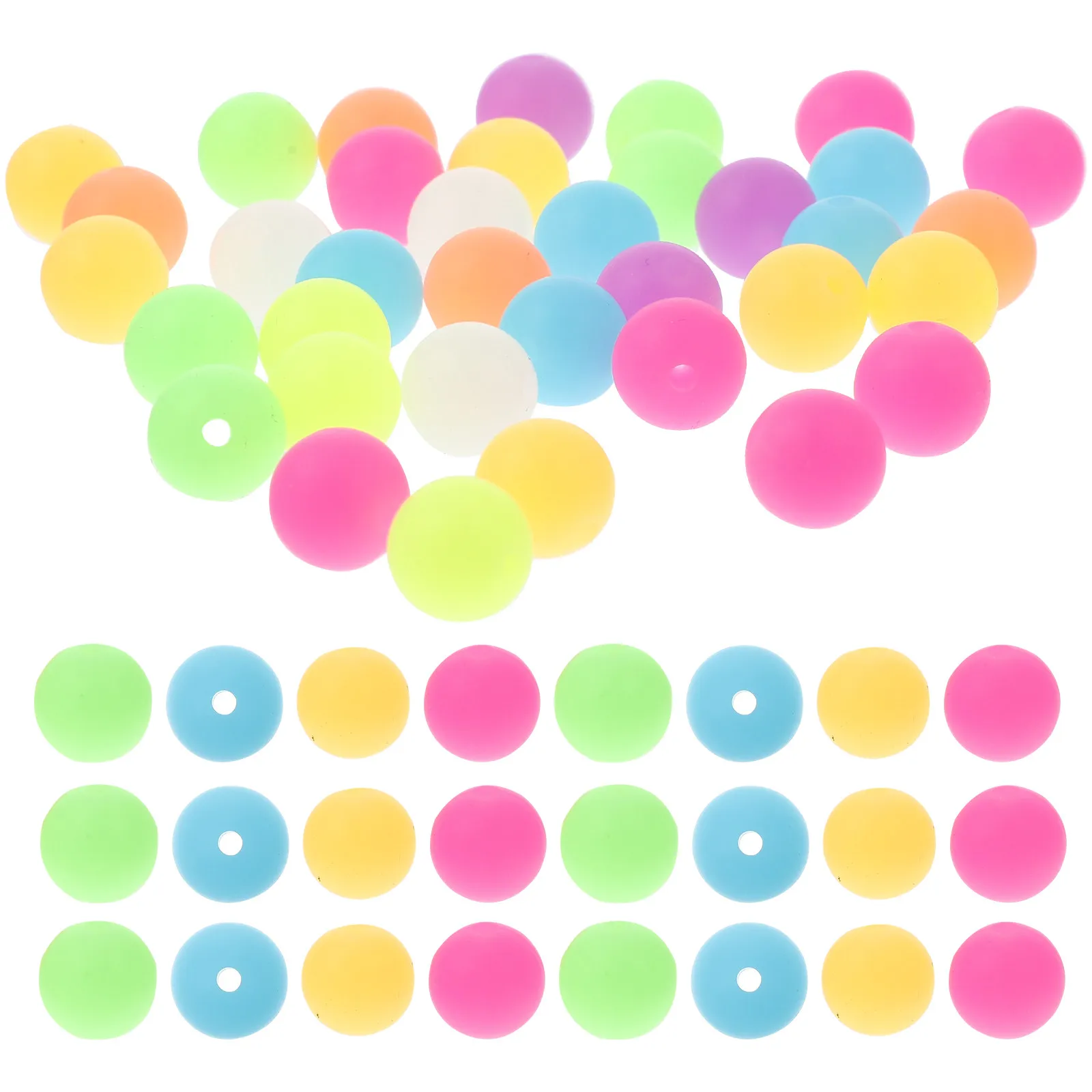 

80Pcs Safe Flexible Glow in The Dark Silicone Beads Round DIY Craft Beads for Jewelry Making Bracelets Necklaces Keychains