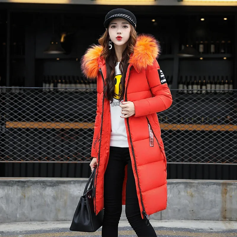 Autumn/Winter New Women's Clothing Long Cotton-Padded Coat Hooded Thick Down Cotton Jacket For Young Women Fashion Outerwear