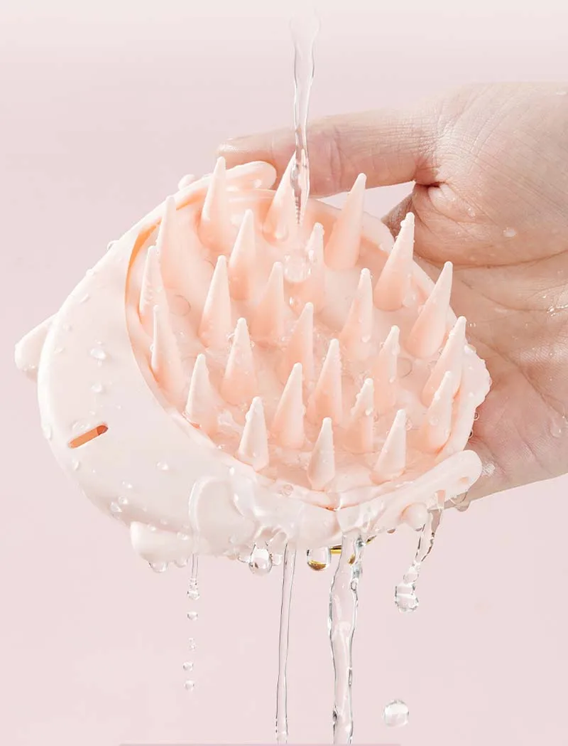 

Silicone Head Wash Clean Care Hair Root Itching Scalp Massage Comb Shower Brush Bath Spa Anti-Dandruff Shampoo Brush