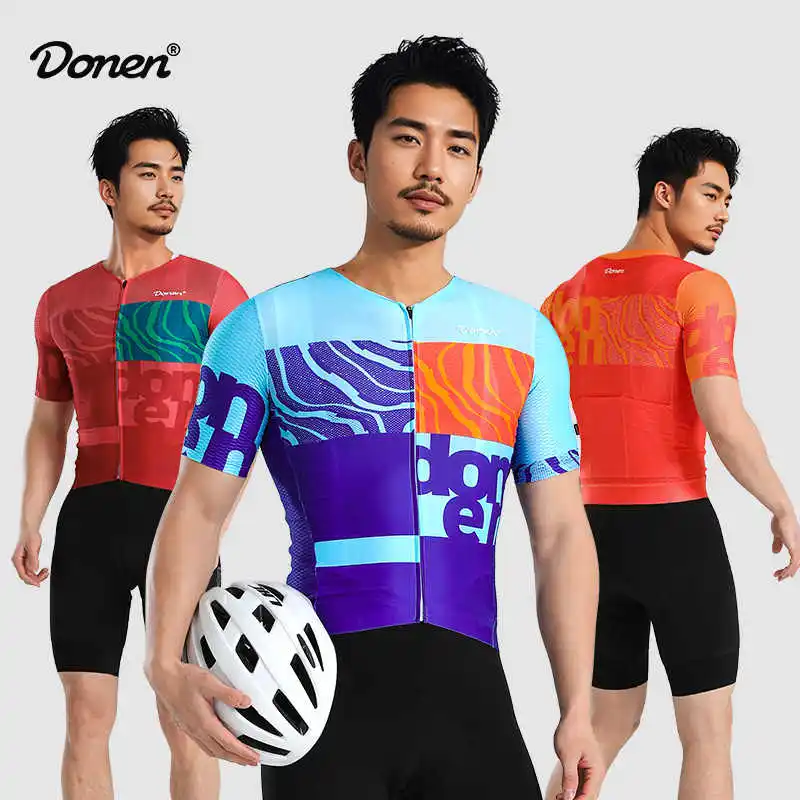 

Summer cycling clothes for men, breathable and sweat wicking short sleeves, high elasticity and quick drying outdoor cycling top