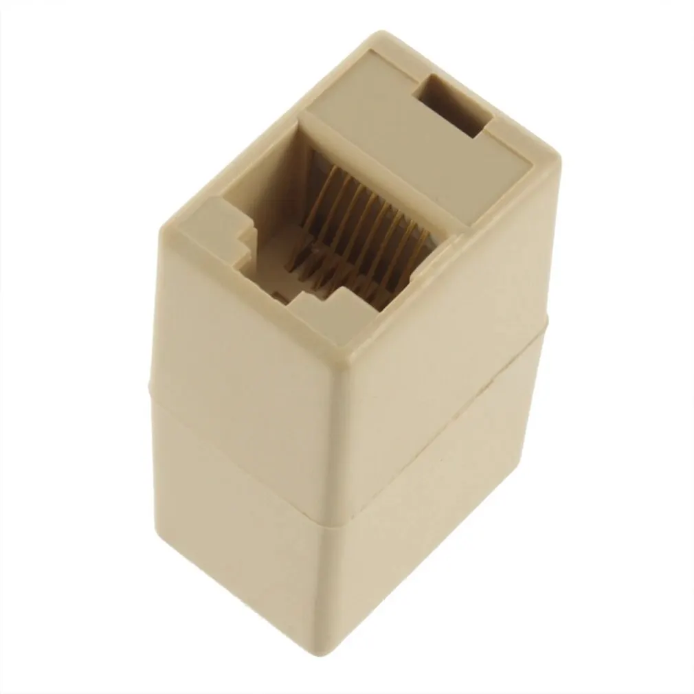 Professional Small Size RJ45 for CAT5 Ethernet Cable LAN Port 1 to 1 Socket Splitter Connector Adapter