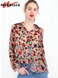MadBlack Spring Autumn Loose European Clothes Fashion Microfiber Blouse Women Button Cardigan Shirt Tops Summer 2022 New T9D910