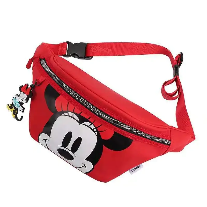 Disney-Bolso cruzado de Mickey Mouse para niños y niñas, bandolera de hombro con cinturón, novedad