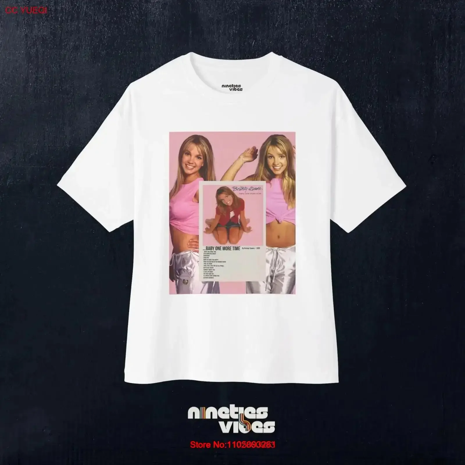 Brtiney Spears camisa de gran tamaño Boxy T Pop Britney álbum Merch Baby One More Time entrenamiento 90'vibes vintage ropa de calle lavada