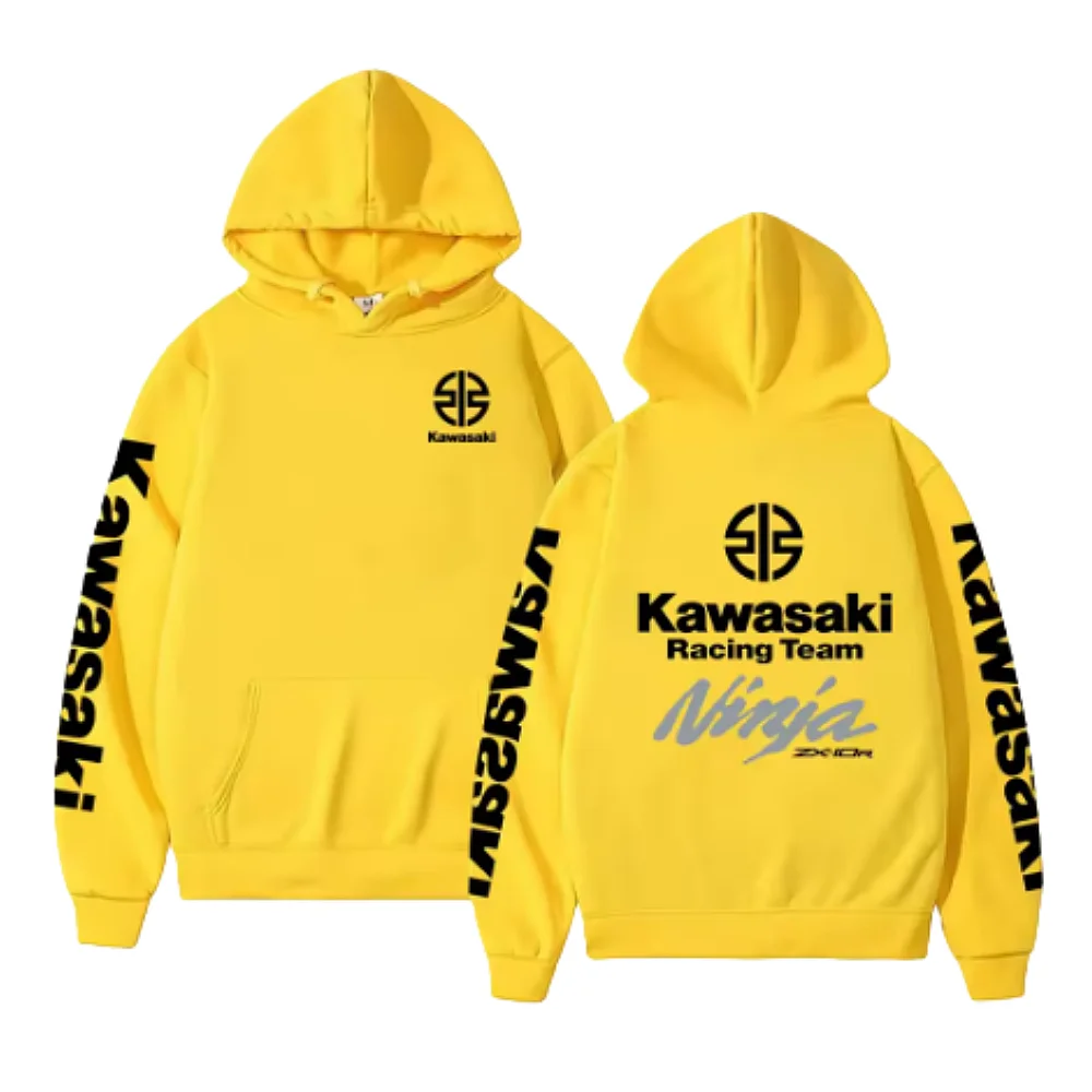 Hoodie Kawasaki Racing Ninja Dewasa Street Wear Hoodie Pria dan Wanita Sweatshirt Motor Pullover Pakaian Olahraga