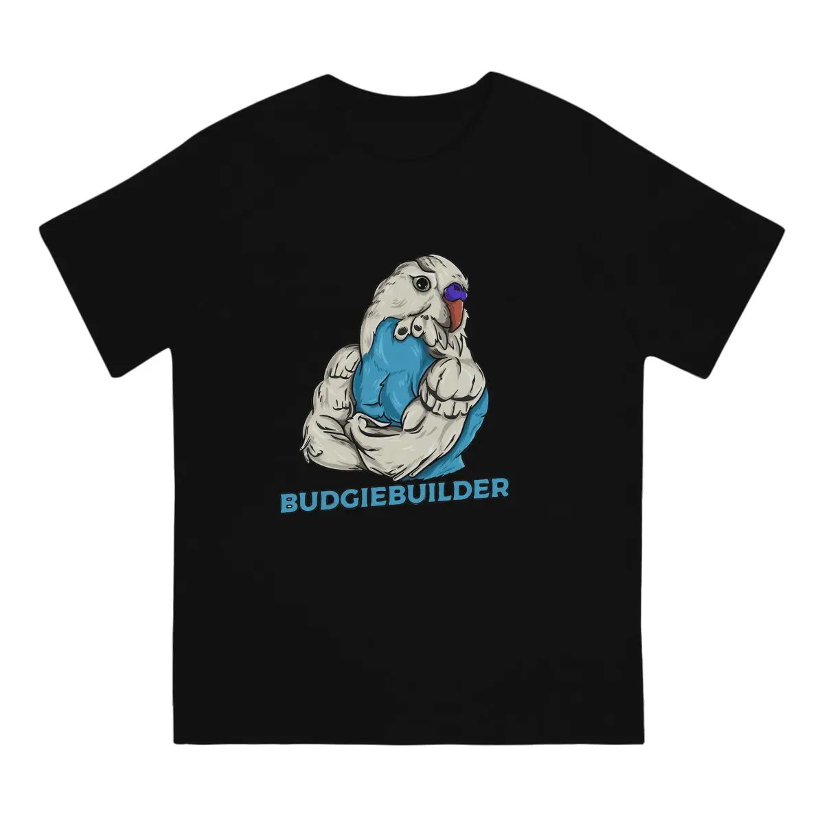 Bodybuilder Fitness T Shirts for Men  Cotton Unique T-Shirt  Budgie Animal Funny Lovely Tees Short Sleeve Tops New Arrival