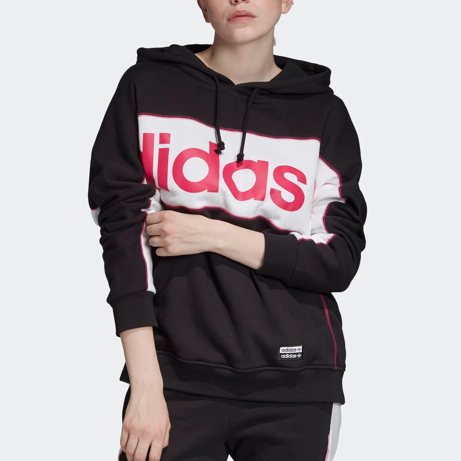 

Оригинальная женская спортивная толстовка Adidas с капюшоном и логотипом клевера FH7564