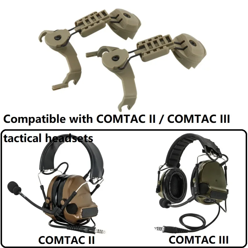 COM Headset Accessories Tactical ARC Rail Adapter for COMTA II COMTA III Tactical Headphones Noise Reduction Shooting Earmuffs