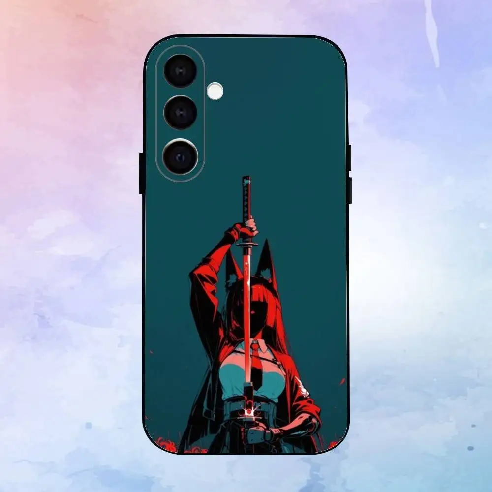 حافظة هاتف H-Hoshimi M-Miyabi ZZ لهاتف سامسونج جالاكسي A73، A72، A71، A70، A53، A52، A51، أخرى غلاف أسود ناعم #6