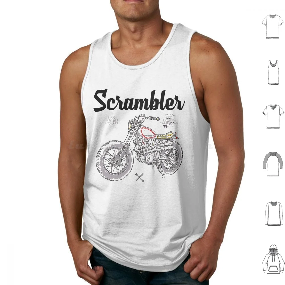 Scrambler camisetas sin mangas chaleco sin mangas Scrambler Biker Bikers ciclismo paseo jinete carrera Racer carreras Japstyle Caferacer