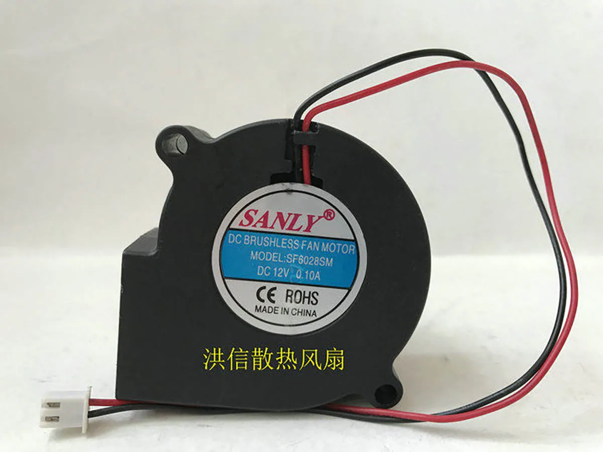 Original SANLY SF6028SM 12V 0.10A ultra-quiet humidifier fan with hole pitch of 6.2cm