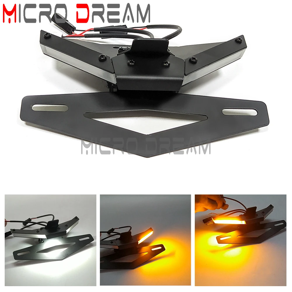 Motorcyclce Kit Eliminator Fender lampu pelat lisensi sinyal belok LED Amber untuk Ducati Streetfighter V4 V4S V2 2020 2021 2022