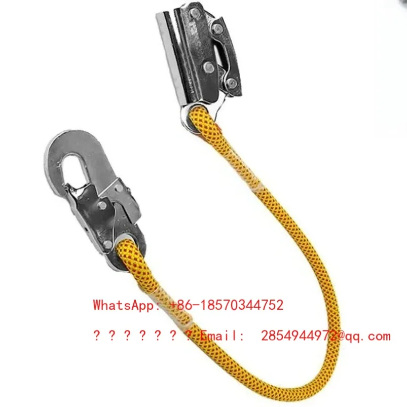 

Manual Rope Grab Hook with Shock Absorbing Lanyard,Fits 8-16mm Rope,Load 25KN,for Fall Protection,Climbing,Construction Строп С