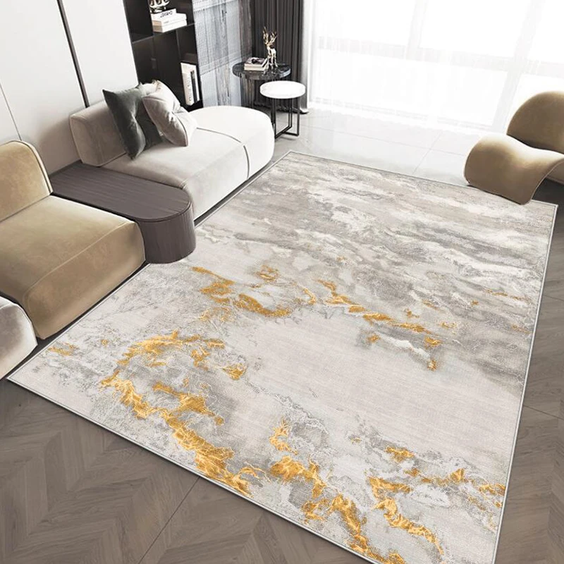 Abstract Carpet Living Room Modern Grey Sofa Area Rugs Light Luxury Home Large Floor Mat Bedroom Bedside Soft Carpets Washable
